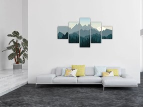 Obraz - Góry oczami grafika (125x70 cm)