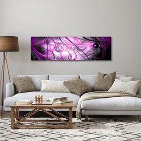 Obraz pięknej fioletowej abstrakcji (170x50 cm)