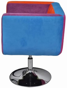 Tapicerowany klubowy fotel patchworkowy H4-P21