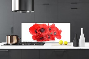 Panel Szklany do Kuchni Zestawienie Kwiatowych Motywów