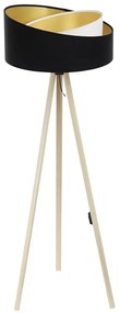 Lampa podłogowa GALAXY 1xE27/60W/230V czarny/beżowy