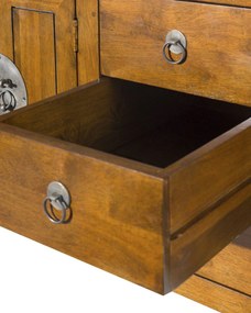 Komoda Ibuku 3szuflady + 4 drzwi, brown 126x55x65cm
