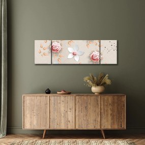 Obraz - Kwiaty róży (170x50 cm)