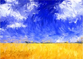 Obraz - Obraz olejny, Złote pole (70x50 cm)