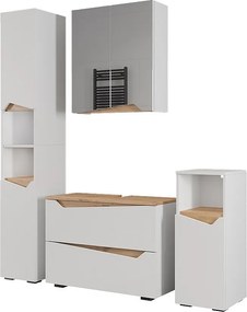 Zestaw mebli łazienkowych biały 80x35x57.5 marelle