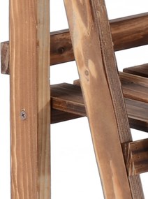 Stojak na kwiaty regał 3 półki drewno outsunny