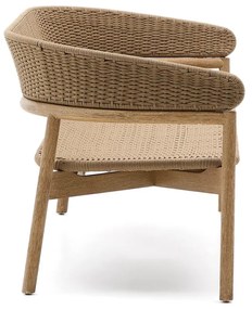 Beżowo-naturalna sofa ogrodowa z litego drewna akacjowego Arinella – Kave Home