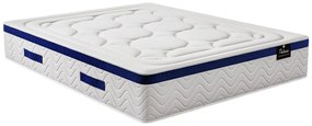 Materac hybrydowy ze sprężynami kieszeniowymi i pamięcią kształtu MARQUIS marki PALACIO – grub. 30 cm – 160 × 200 cm – kolor niebieski