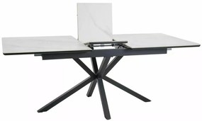 Stół rozkładany LOGAN CERAMIC 160(200)x90 biały mat/czarny mat SIGNAL