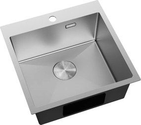 Mexen Solix zlewozmywak stalowy 1-komorowy 500 x 500 mm, inox - 6407501000-01