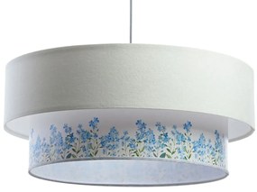 Biała lampa wisząca z welurowym kloszem - S427-Ansa