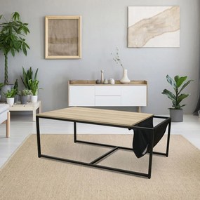 Czarny stolik kawowy z szufladą DAZZLE
