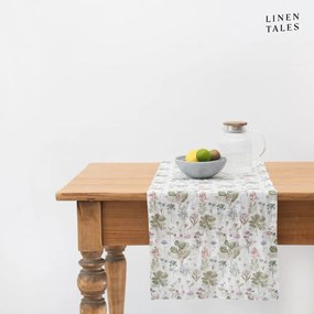 Lniany bieżnik 40x200 cm White Botany – Linen Tales