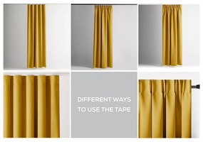 Żółta zaciemniająca zasłona termiczna 140x245 cm Pleat – Restilo