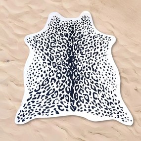 Ręcznik kąpielowy LEOPARD, czarno-biały