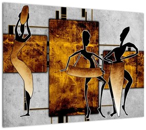 Obraz - Motywy kultury afrykańskiej (70x50 cm)