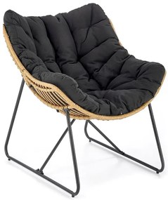 Rattanowy fotel wypoczynkowy w stylu boho M7-D29