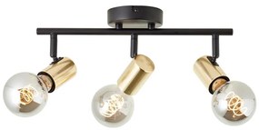 Brilliant - Oprawa punktowa KERRY 3xE27/40W/230V czarna/mosiężna