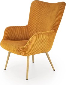 Tapicerowany sztruksem fotel wypoczynkowy Amaro Halmar