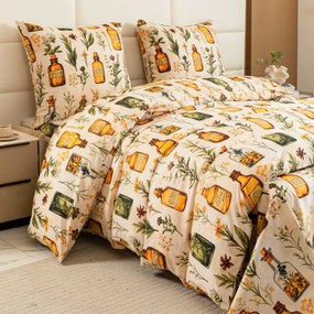 PrzytulneMieszkanie.pl PrzytulneMieszkanie.pl Pościel z mikrofibry APOTHECARY kremowe Rozmiar pościeli: 70 x 90 cm | 140 x 220 cm