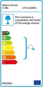 Lampa stojąca w biało-złotym kolorze ze szklanym kloszem (wysokość 176 cm) Glamy – Mauro Ferretti