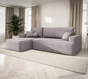 Szary narożnik rozkładany z pojemnikiem F2-M09