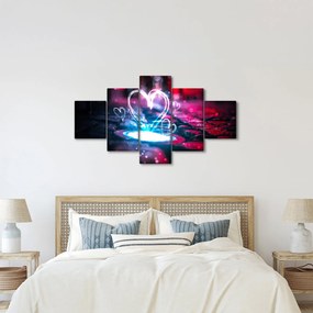Obraz świetlistego serca (125x70 cm)