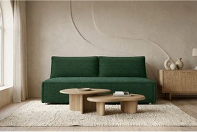 Sofa z funkcją spania i pojemnikiem DUO, tkanina sztruksowa Poso, Zielony