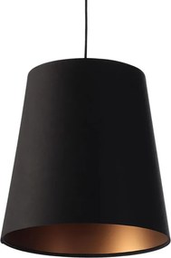 Czarno-miedziana lampa wisząca stożek glamour - 4X S404 F4-K98