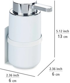 Biały samozaciskowy ceramiczny dozownik do mydła 0,25 l Woya – Wenko