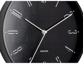 Karlsson 5988BK designerski zegar ścienny czarny, średnica 30 cm