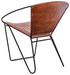 Designerski fotel PANCHO brązowy