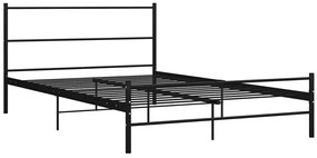 Czarne Dwuosobowe Łóżko Metalowe 160X200 Cm T2-D79