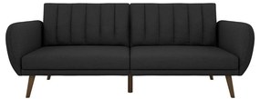 Ciemnoszara rozkładana sofa Novogratz Brittany