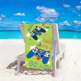 Ręcznik plażowy GO WIN 100x180 cm zielony, 100% mikrofibra