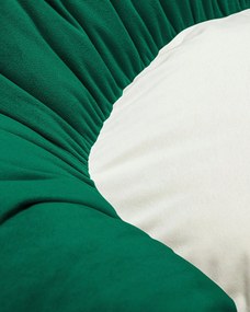 Poduszka kwiatek Mia II XXL kolor zielony tkanina połyskliwa, welwetowa