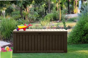 Skrzynia ogrodowa ROCKWOOD 65 x 76 x 155 cm - brązowa