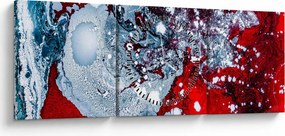 Abstrakcyjny obraz (z zegarem) (90x30 cm)