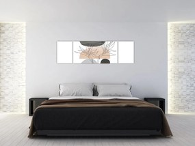 Obraz - Line art flowers N⁰2 (170x50 cm)