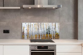 Panel szklany do Kuchni Jesień w Brzozowym Gaju