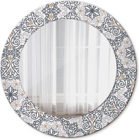Lustro dekoracyjne okrągłe Geometryczne ornamenty