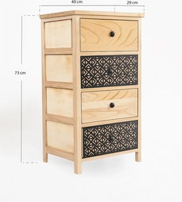 Szeroka komoda Tiladon z 4 szufladami