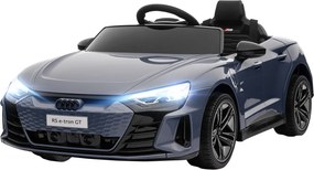 HOMCOM Elektryczne auto dla dzieci z pilotem, pasem bezpieczeństwa, sygnałem dźwiękowym, muzyką, reflektorami, do 5 km/h, 3-5 lat, Szary