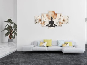 Obraz - Pomarańczowa joga (125x70 cm)