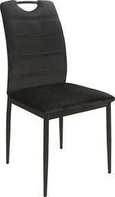 Krzesło tapicerowane RIP VELVET czarne