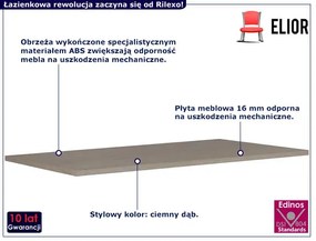 Klasyczny blat łazienkowy ciemny dąb 140 cm Wilmi