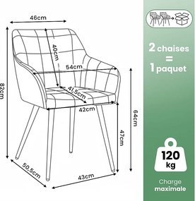 2x Krzesło tapicerowane z przeszyciami kwadratowymi Beżowe LUXANO Złote nogi