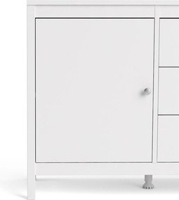 Komoda pokojowa z szafkami i szufladami Madrid 3+2 biały mat
