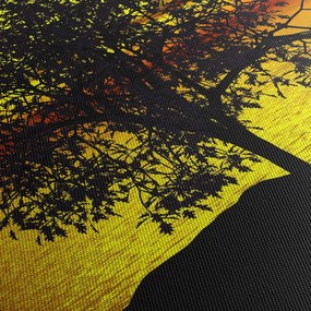 Obraz sylwetki drzewa (170x50 cm)