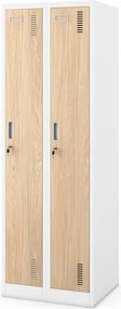 Szafa BHP wąska 60x50x180 cm Eco Design Kacper 2, biały/dąb sonoma